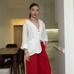 Жакет білийз льону white_long