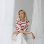 Топ трикотажний в полоску Bellise 1682