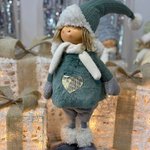 Soft Christmas toy/ Girl mint with a heart of gold