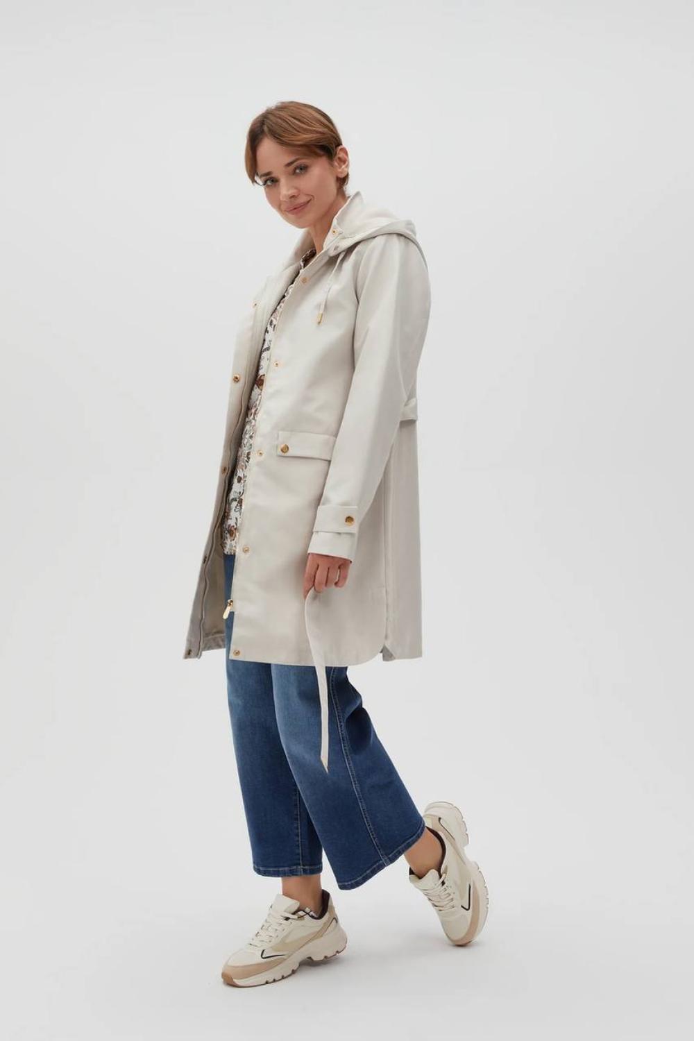 Spring beige raincoat