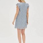 Summer dress in blue print