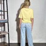 Blue straight jeans