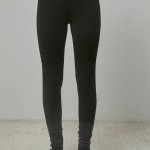 Insulated ribbed leggings with an elasticized waistband