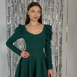 Сукня міні зелена корсетна 906