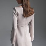 Romantic taupe mini dress