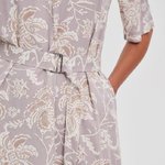 Beige printed summer dress