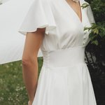 Formal milk midi dress Stolyarchuk 852