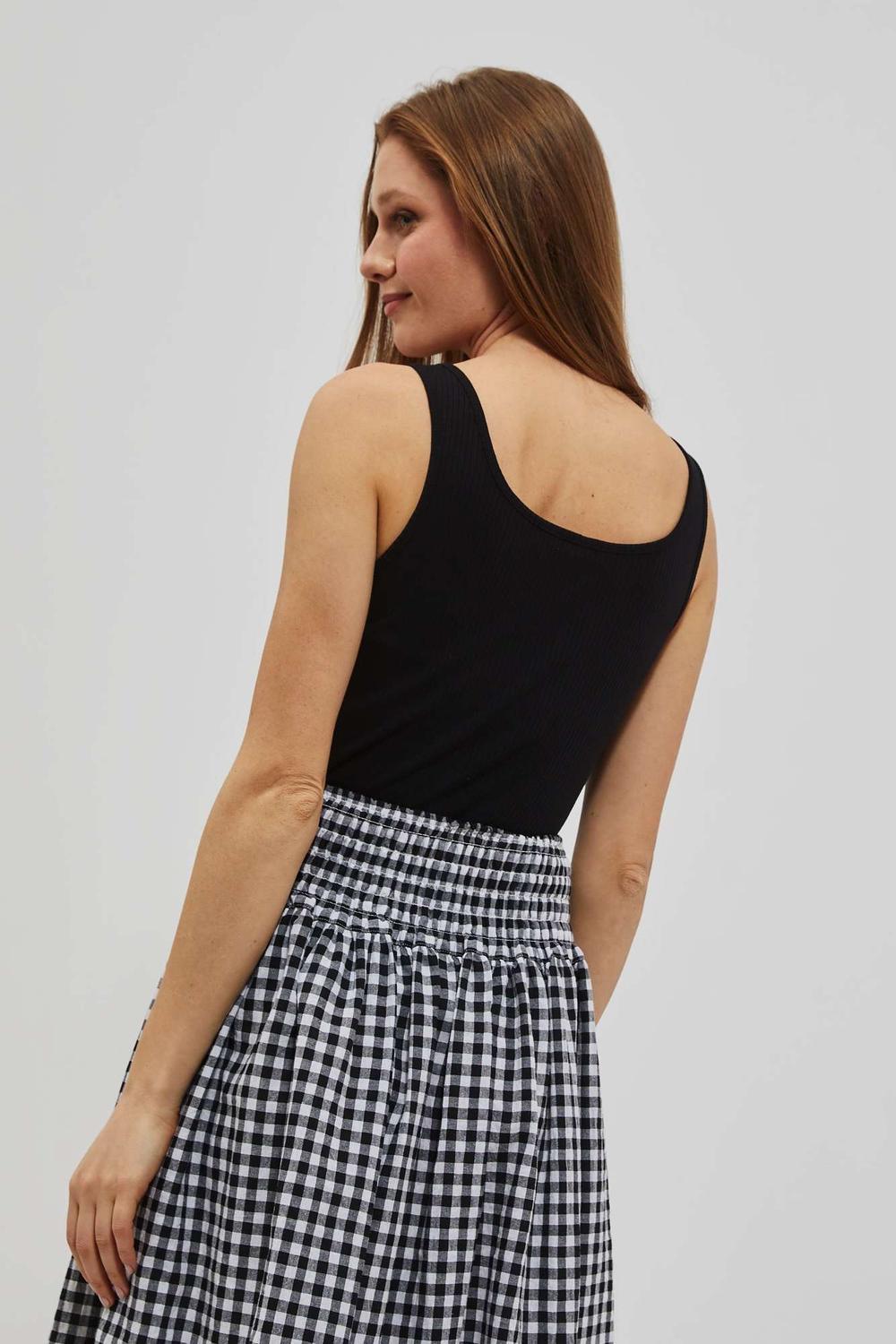 Black striped top L-TS-4063 Moodo