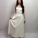 White wedding dress with tulle
