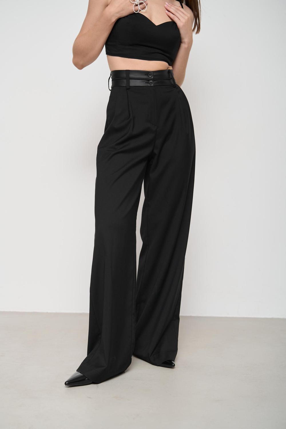 Trousers palazzo black 518 ROY