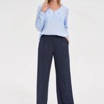 Blue loose striped trousers Z-SP-4825-L-realise