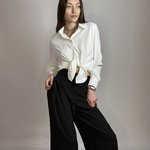 Брюки-палаццо чорні Azuri 6407