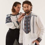 Men's embroidered linen shirt