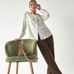 Блуза шовкова молочна Bellise 2204