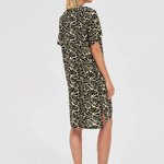 Black printed summer dress