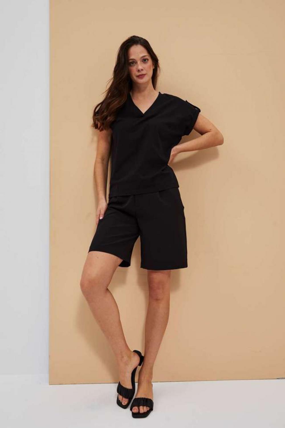 Bermuda shorts black L-SH-4017 Moodo