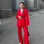 Women's red trouser suit HARDY