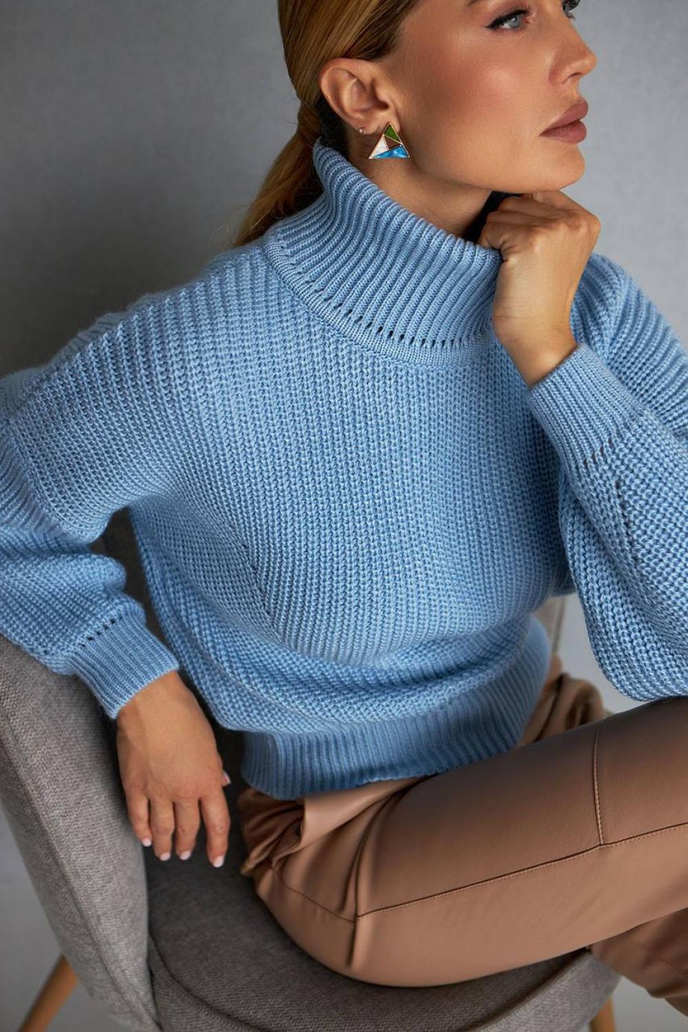 Blue wool sweater