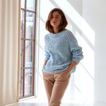 Women's warm blue jumper 2543 BELLISE