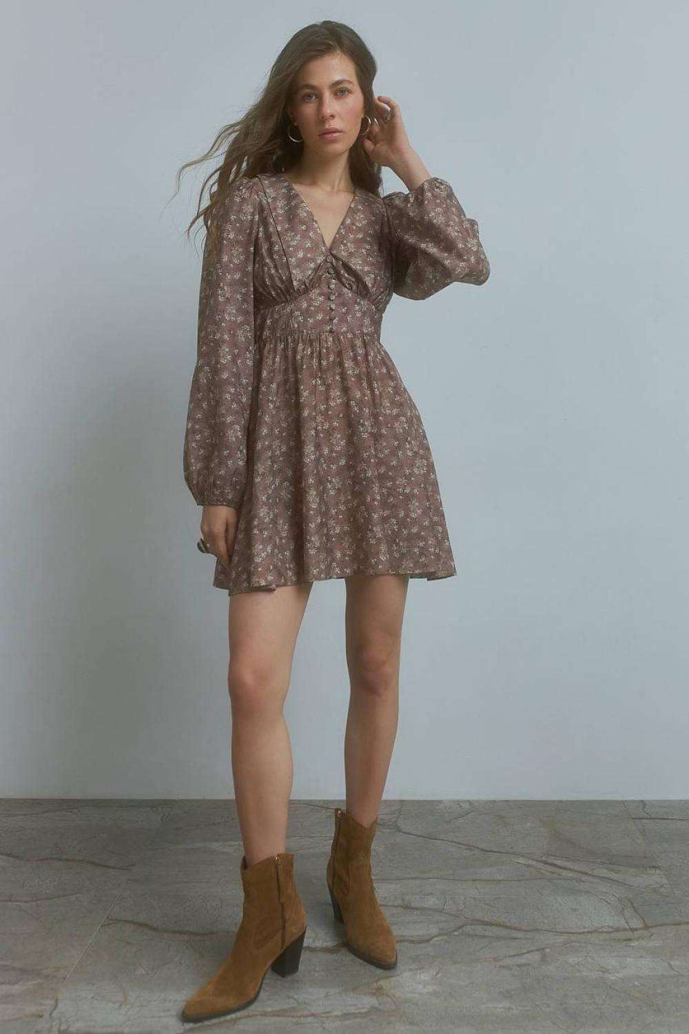 Mini-dress in floral print