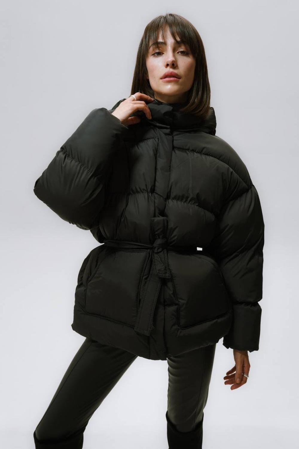 Stylish black down jacket