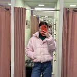 Укорочена куртка рожева