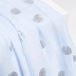 Light blue scarf with silver print MOODO