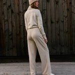 Beige plaid pants