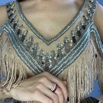 Сукня коротка ажурна з камінням Faust couture 692