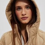 Куртка стьобана бежева Moodo L-KU-4001