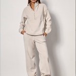 Beige fleece suit