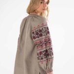 Women's embroidered linen shirt