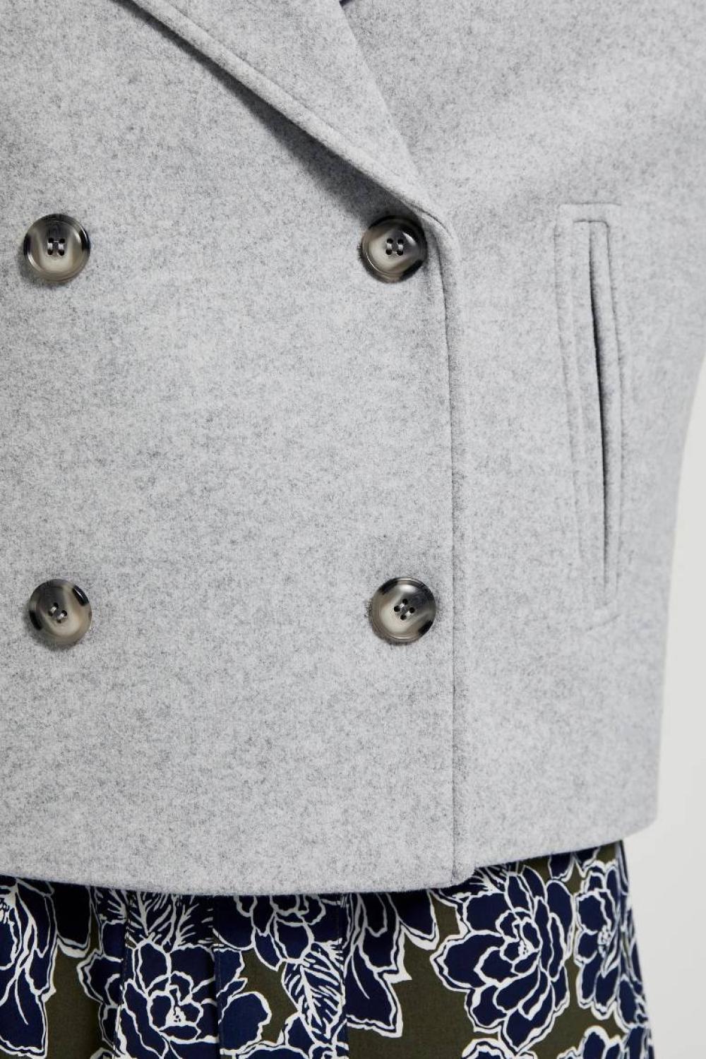 Grey cropped coat
