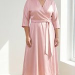 Milk midi dress Plus Size barbie_silk_pink