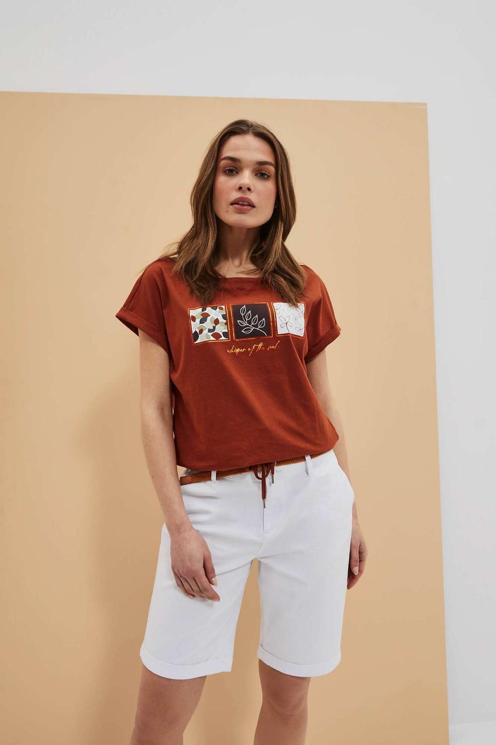 Shorts elongated white L-SH-4000 Moodo
