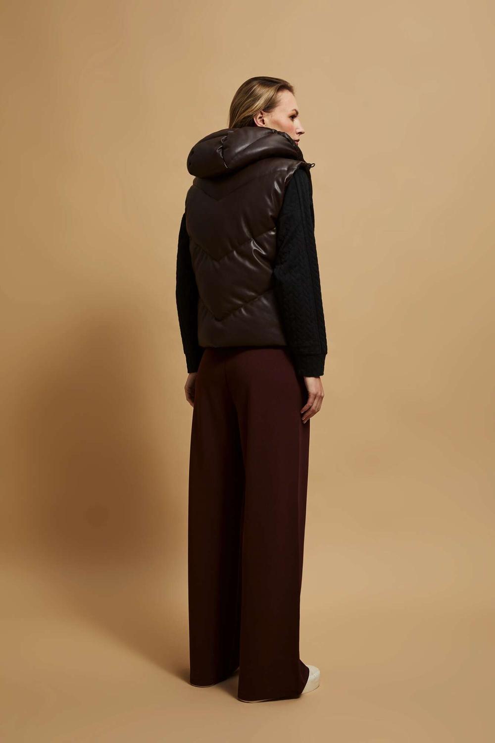 Women's warm eco-leather vest Z-KA-4205 MOODO