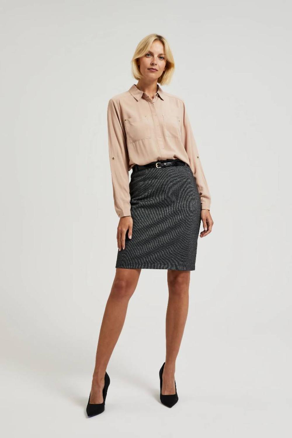 Light brown classic blouse