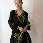 Сукня чорна з золотими вишитими колосками