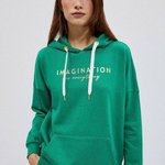 Green cotton hoodie