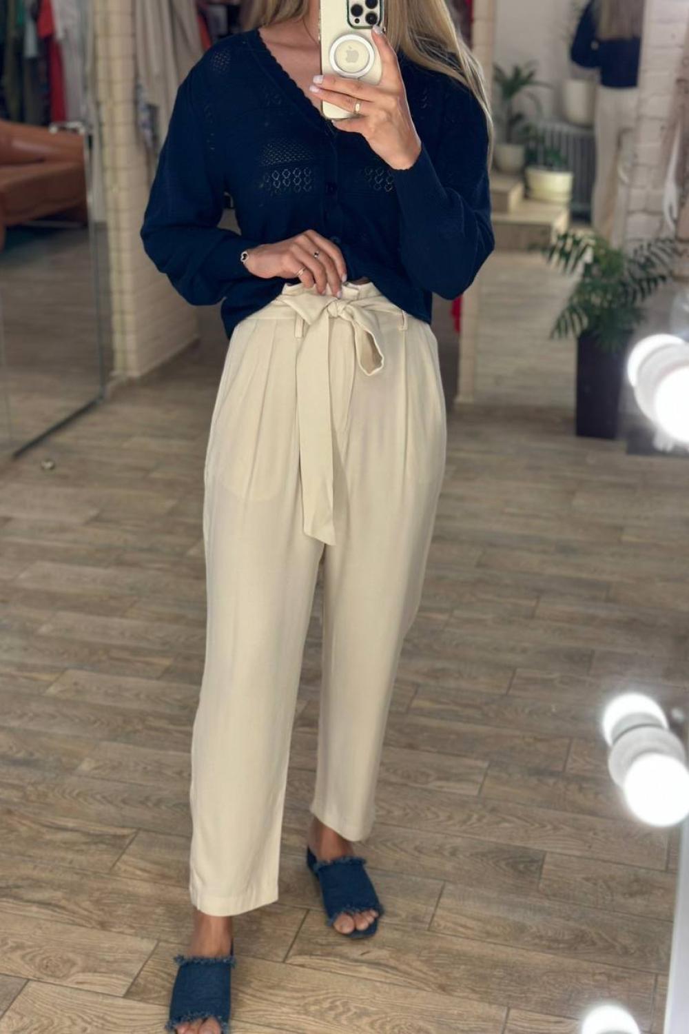 Штани бежеві жіночі SS23-454-beige-K-Realiz