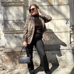 Black insulated straight trousers of large sizes Petro Soroka