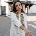 Women's embroidered blouse with 100% linen Kositsi