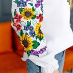 Women's emroidered blouse with sunflowers Agata