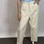 Jeans MOM Fit beige with Solmar elastic band 2231-02