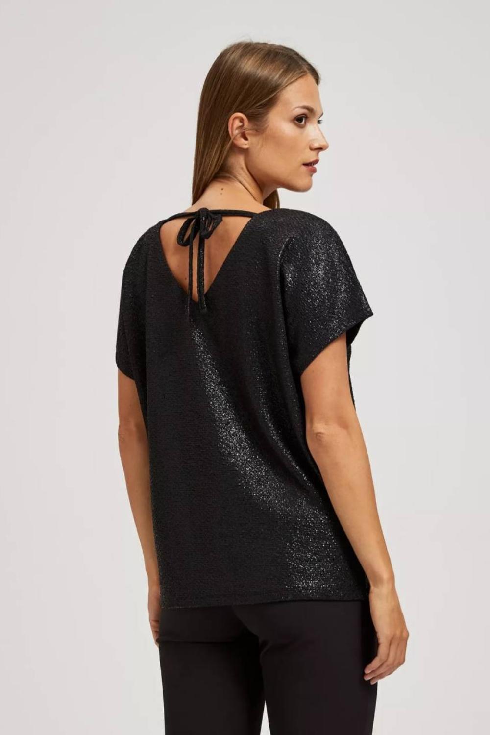 Knitted black T-shirt