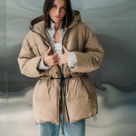 Winter jacket in cappuccino color
