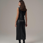 Eco-leather midi skirt on suede 09 ROY