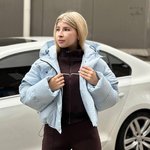 Блакитна коротка куртка-жилетка зимова 1365-blueRealiz