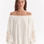 Embroidered dress with an embroidered ear of corn