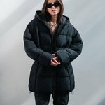 Winter jacket in black color